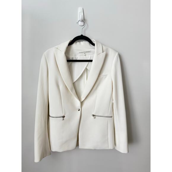 Veronica Beard Iconic Scuba Dickey Jacket Blazer White Size 8 - Picture 9 of 16